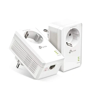Imagen de TP Link TL PA7019P KIT AV1000 Adaptador Powerline Gigabit con enchufe (1 puerto Gigabit, Plug and Play, ahorro de energía, compatible todos los adaptadores comunes) Blanco