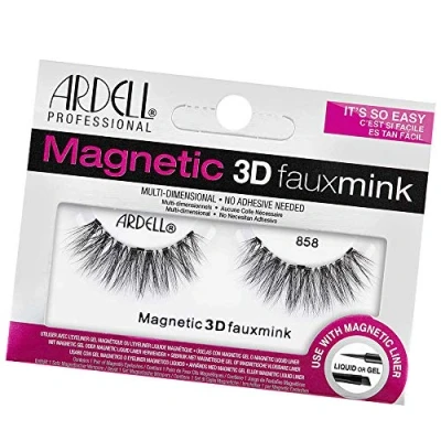 Imagen de Ardell Pestañas Magnéticas Magnetic 3D Faux Mink 858 Multi dimensional No necesitan adhesivo Usar con Eyeliner Magnético