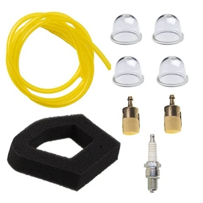 Imagen de Carkio Air Filter Fuel filtro Spark Plug 2 feet Line with Primer Bulb for GX22 GX25 GX31 gx35 hlt422 ult425 umk431 umk435 hhb25 hhh25 hht31s hht35s DSC WX10 FG110 Replace 17672 de z0h 003