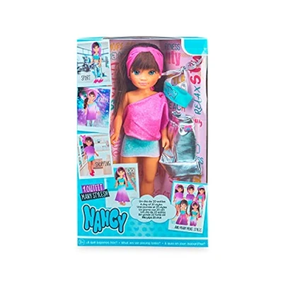 Imagen de Nancy 1001 looks! Muñeca morena con ropa moderna especial transformable, de colores que cambia forma para hacer distintos estilismos, y accesorios moda, a partir 3 años, Famosa, (700016635)