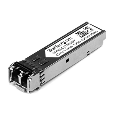 Imagen de StarTech.com Módulo Transceptor SFP Compatible con Cisco GLC SX MM 1000BASE Multimodo de 1 GbE Ethernet Gigabit 1Gb LC 550m 850nm IE3400, IE3300, IE3200 (SFPGLCSXMMST)
