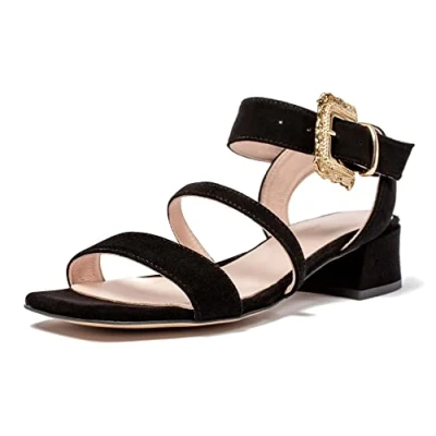 Imagen de L37 HANDMADE SHOES Is That Right, Sandalia de tacón Mujer, Negro, 39 EU