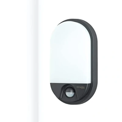 Imagen de Oktaplex lighting Aplique Pared Exterior con Detector de Movimiento Lumi Motion IP54 10W 800lm 3000K Blanco Cálido Lampara Antracita