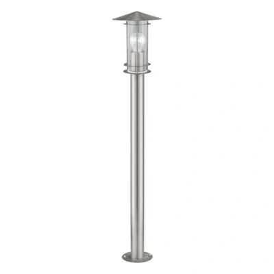 Imagen de Eglo Lisio luz de sendero para exterior 1 foco, acero inoxidable en plata y cristal transparente, casquillo E27, IP44