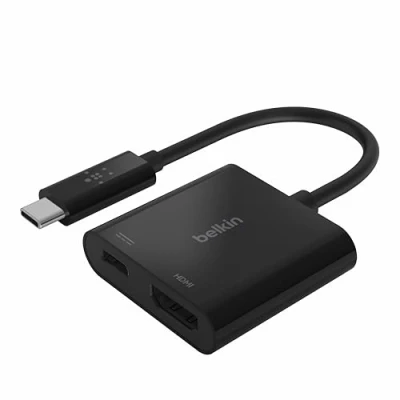 Imagen de Cable Adaptador Belkin AVC002BTBK, Cargador, De USB C a HDMI, Compatible con Apple, Negro