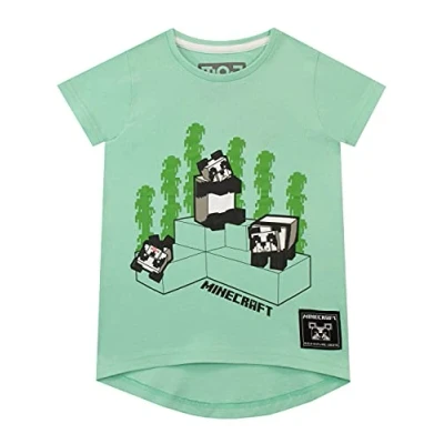 Imagen de Minecraft Camiseta para Niñas Panda Verde 10 11 Años