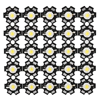 Imagen de 25 UNIDS Chip LED, Alta Potencia LED 3W Fuente de Luz Integrada Alto Rendimiento Grano Foco para Bombilla Lámpara Granos Iluminación DIY(3000 3200K)