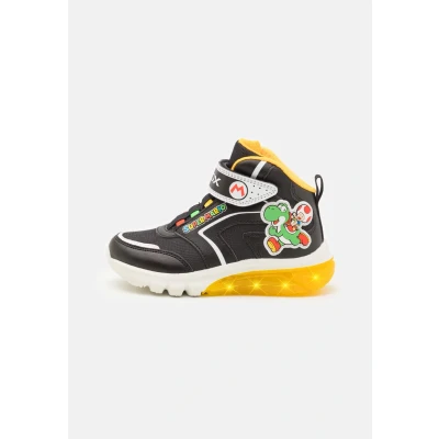 Imagen de Geox Super Mario Ciberdron BOY Light UP Botines para niños, Talla: 25, Black/yellow Zapatos
