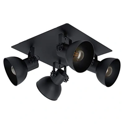 Imagen de Eglo Barnstaple 1 Lámpara de techo con focos, Negro