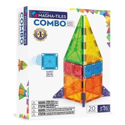 Imagen de MAGNA TILES Combo Juego de construcción magnética 20 piezas, la marca original
