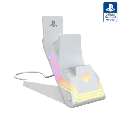 Imagen de PDP PS5 Afterglow Wave Dual Charger White