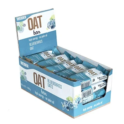 Imagen de Weider Nutrition OAT BAR, Barrita de Avena sin Aceite Palma, Sabor Arándanoo, 20 x 60 g