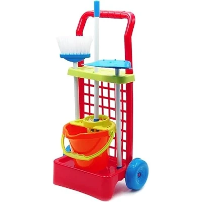 Imagen de Tachan Carrito de Limpieza Juguete en Caja Incluye Varios Accesorios Color Rojo No Necesita Montaje Dimensiones 56X30X19cm (CPA Toy Group 778T00696)