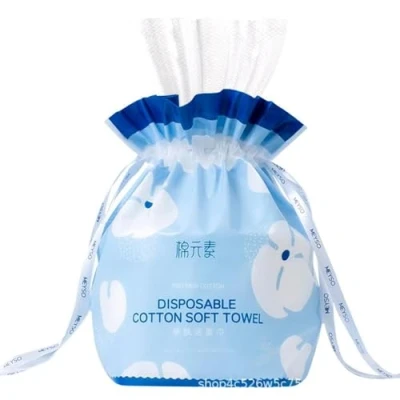 Imagen de Ruihua Toalla de limpieza facial desechable algodón, tela no tejida, toallitas desechables, faciales suaves, toallas belleza 100 piezas por rollo