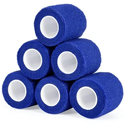 Imagen de Sagafly Venda Cohesiva 5cm x 4.5 m Banda Cinta Bendaje Adhesiva Vendaje Autoadhesivo Deportiva Tape Cohesivo Para Muñeca Dedos (Azul)