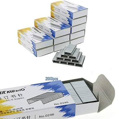 Imagen de BE TOOL 26/8 grapas, grapas resistentes plateadas para grapadora, plateado