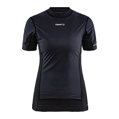 Imagen de Craft Active Extreme X Wind SS W Tops, Mujer, Negro, Granito (Black/Granite), XXL