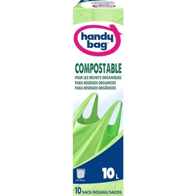 Imagen de Handy Bag Bolsas de Basura 10L Compostables, Biodegradables, Resistentes, 10