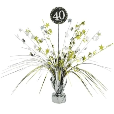 Imagen de Amscan 110294 33 cm Gold Celebration 40th Centrepiece Spray by