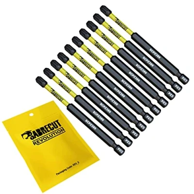 Imagen de 10 x SabreCut SCPZ389_10 89 mm PZ3 Juego de puntas destornillador impacto magnético Pozi Pozidriv Heavy Duty Compatible con Dewalt Milwaukee Bosch Makita y más