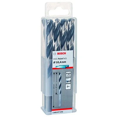 Imagen de Bosch Professional 5 brocas helicoidales HSS PointTeQ, para metal, 10.4 x 87 133 mm, accesorio de taladro