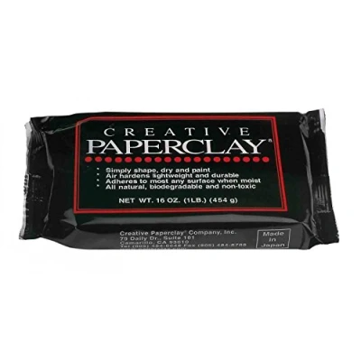 Imagen de GLOREX 0 0904 paperclay de modelar, 454 g, Color Blanco