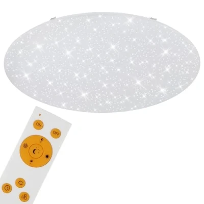 Imagen de Briloner Leuchten lámpara de techo LED, regulable, tono ajustable: blanco cálido a frío, con función luz nocturna, temporizador, mando distancia, diámetro: 74 cm, 80 W