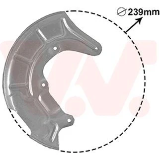 Imagen de VAN WEZEL 5817372 Chapa Protectora de Disco Freno Eje delantero, derecha