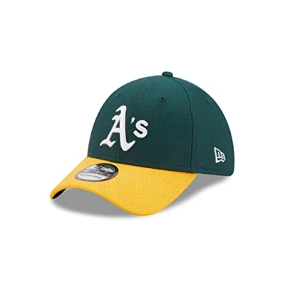 Imagen de New Era Oakland Athletics Baseball Fankappe Von grün Gelb mit gebogenem Schirm Basecap 39Thirty M L