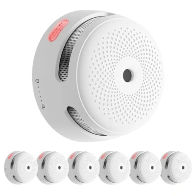 Imagen de X Sense Smart XS01 M detector de humo inalámbrico compatible con FS31/FS61/FS121, estación base SBS50 y aplicación Home Security, 85 dB, mini fuego conectado