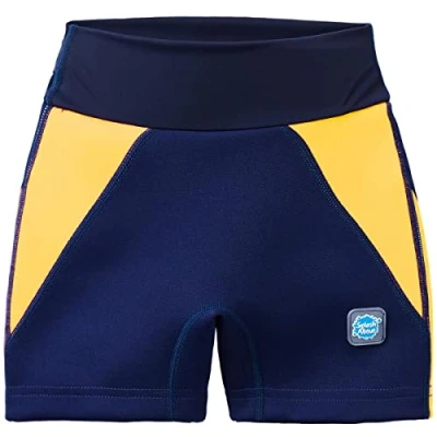Imagen de Splash About Shorts de baño para niños con incontinencia jammer, Azul Marino/Amarillo, 7 8 años