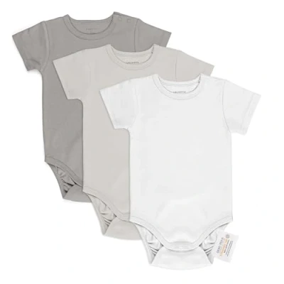 Imagen de Laloona Pack Body Bebé Algodón 100% 3 Ud. Bodies Manga Corta, Recien Nacido con Certificado OekoTex 100, Ropa Verano Niña y Niño