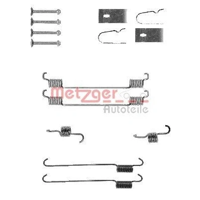 Imagen de METZGER 105 0007 Juego de accesorios, zapatas freno estacionamiento