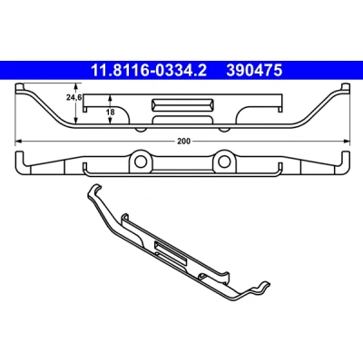 Imagen de ATE 11.8116 0334.2 Muelle, pinza de freno BMW: X5