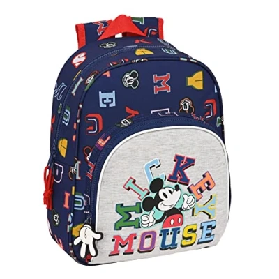 Imagen de Safta MICKEY MOUSE Only One Mochila Infantil, Ideal para Niños de Diferentes Edades, Cómoda y Versátil, Calidad Resistencia, 28x10x34 cm, Color Azul marino