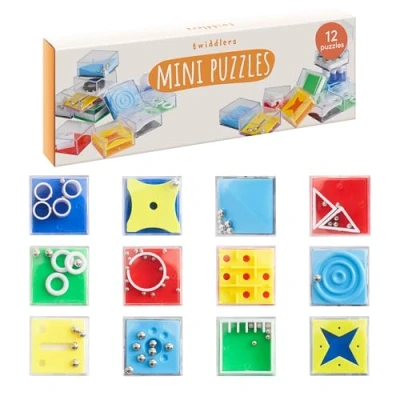 Imagen de THE TWIDDLERS Set de 12 Mini Juegos Rompecabezas/Puzzle con Diferentes Niveles/Juego Educativo para Desarrollar Habilidades Motrices