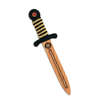 Imagen de Liontouch Espada WoodyLion, Oro y Negro Pequeña Juguete de Espuma con Aspecto Madera para Juego rol en el Bosque Armas Armaduras Seguras Flexibles Disfraces Trajes Niños