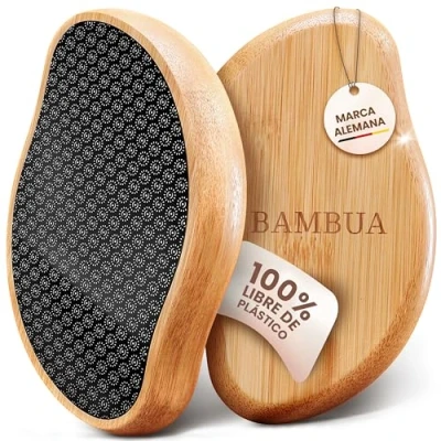 Imagen de BAMBUA Lima Pies Durezas (100% Efecto Anti Callos) Callos Eliminar Para Hermosos Vidrio Nano Eficaz Quita Piedra Pomez Premium (Negro)