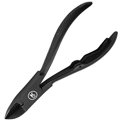 Imagen de K Pro Alicate Para Uñas de los Pies Cortauñas Pies, Acero Inoxidable (Negro)