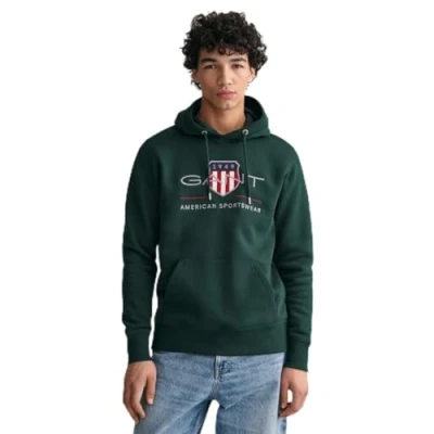 Imagen de GANT Archive Shield Jersey con capucha, Hombre, Talla: Small, Grün (tartan green)