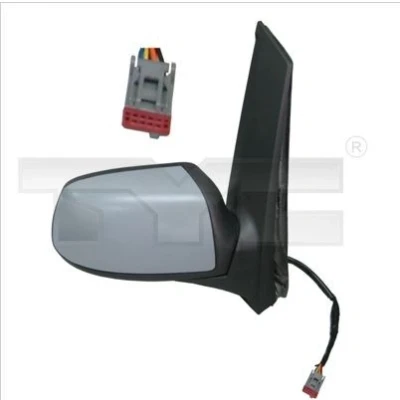 Imagen de Espejo retrovisor Tyc 310 0253 derecha imprimado para ajuste elect. espejo, convexo, calefactable FORD: C Max