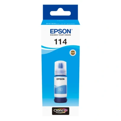 Imagen de Botellas de tinta originales EcoTank la serie 114 Epson Color Cian