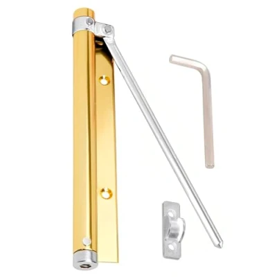 Imagen de WOLFPACK LINEA PROFESIONAL Muelle Puerta Aluminio Anodizado Dorado (Blister 1 Pieza)