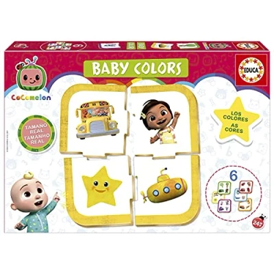 Imagen de Educa Cocomelon Baby Colors. Juego Educativo para Bebés +24 Meses Aprenderán a clasificar Personajes de JJ y Sus Amigos con Estos 6 Puzzles (19134)
