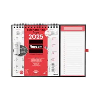Imagen de Finocam Calendario Neutral con Imán para escribir 2025 1 mes por página Enero Diciembre (12 meses) Español