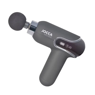 Imagen de Jocca Pistola de Masaje Muscular 9 Velocidades 4 Cabezas Intercambiables Batería Litio 1500mAh Pantalla LED y Estuche Viaje