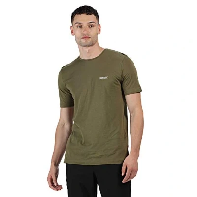 Imagen de Regatta Tait Camiseta Deportiva De Algodón Y Manga Corta T Shirts/Polos/Vests, Hombre, Camo Green, L