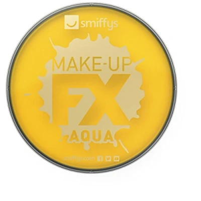 Imagen de Smiffys Maquillaje FX Smiffy, Aqua pintura facial y de cuerpo, amarillo, 16ml, a base agua