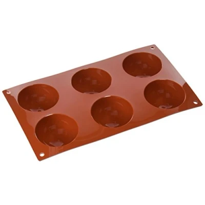 Imagen de Silikomart SF002 Semi ESFERAS Molde de Silicona Ø70 H 35 MM, Rojo, Extra L