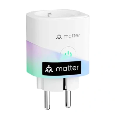 Imagen de meross Enchufe Inteligente Matter con Consumo de Energía, 16A Alexa Mide Producción Paneles Solares Fotovoltaicos, Soporte para Apple Home, y Google Control Remoto Voz